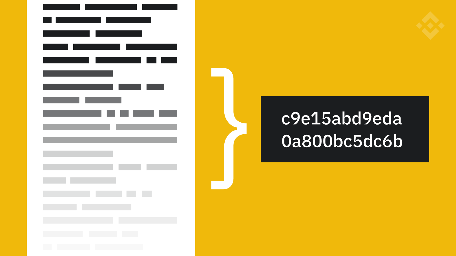 Visual illustration of password hashing with code and lock